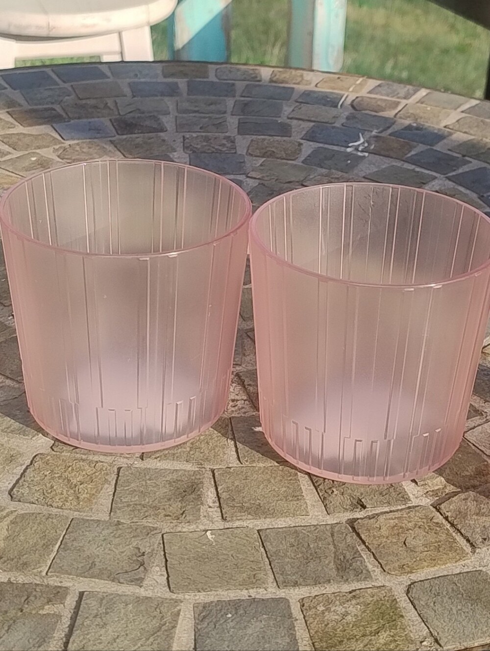 Hearth & Hand With Magnolia Textured Acrylic Pink Coral Tumblers🩷 - Picture 3 of 5